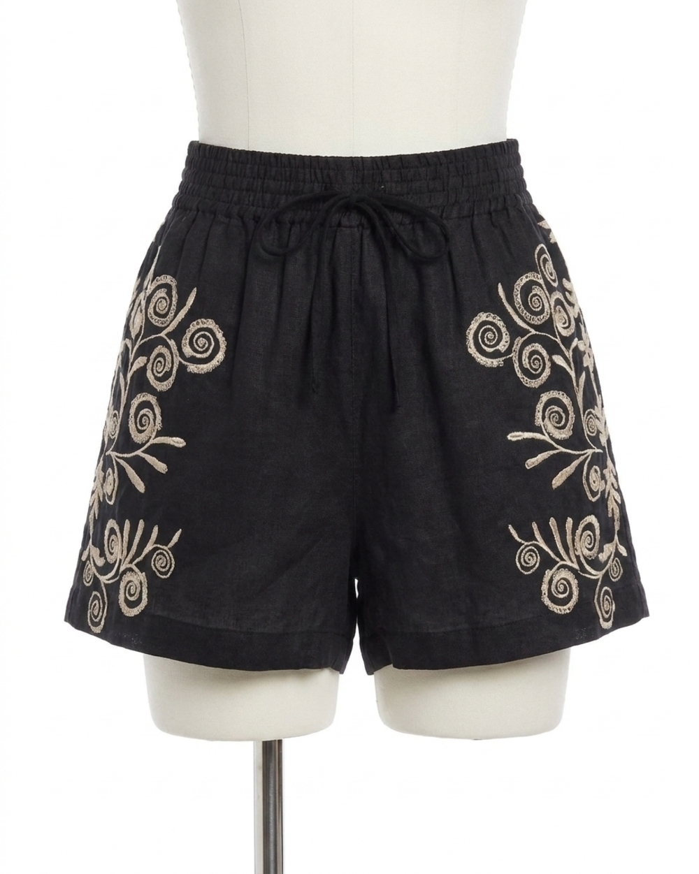 NEW JOHNNY WAS women's hannini drawstring short in black